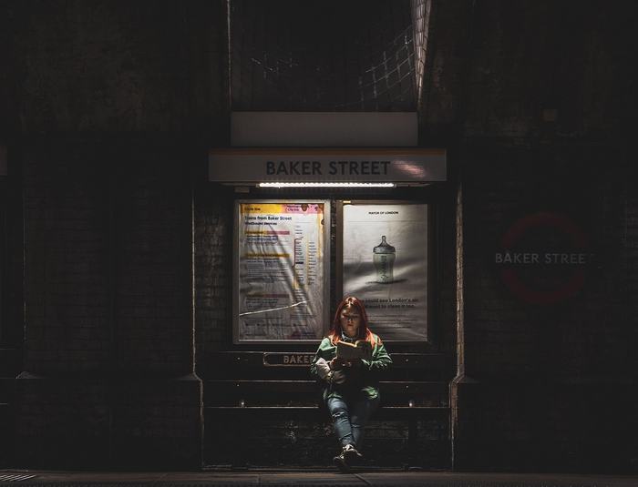 Inside a London Underground train