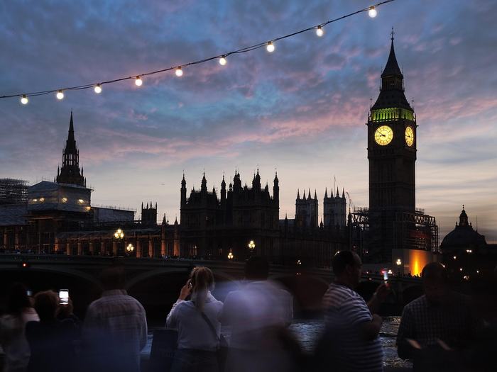 Big Ben lit up at night, London
